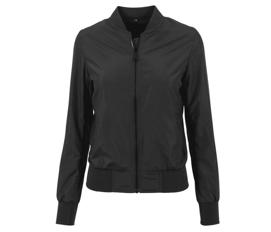 Build Your Brand Ladies Nylon Bomber Jacket