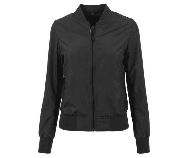 Build Your Brand Ladies Nylon Bomber Jacket