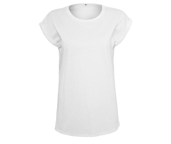Build Your Brand Ladies Organic Extended Shoulder T-shirt