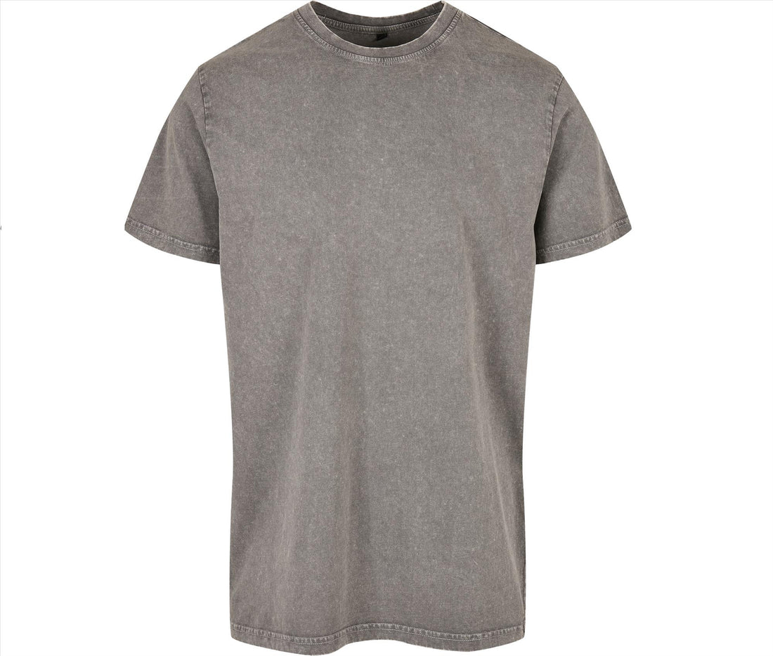 Build Your Brand Acid Washed Round Neck T-shirt