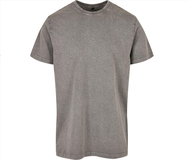 Build Your Brand Acid Washed Round Neck T-shirt