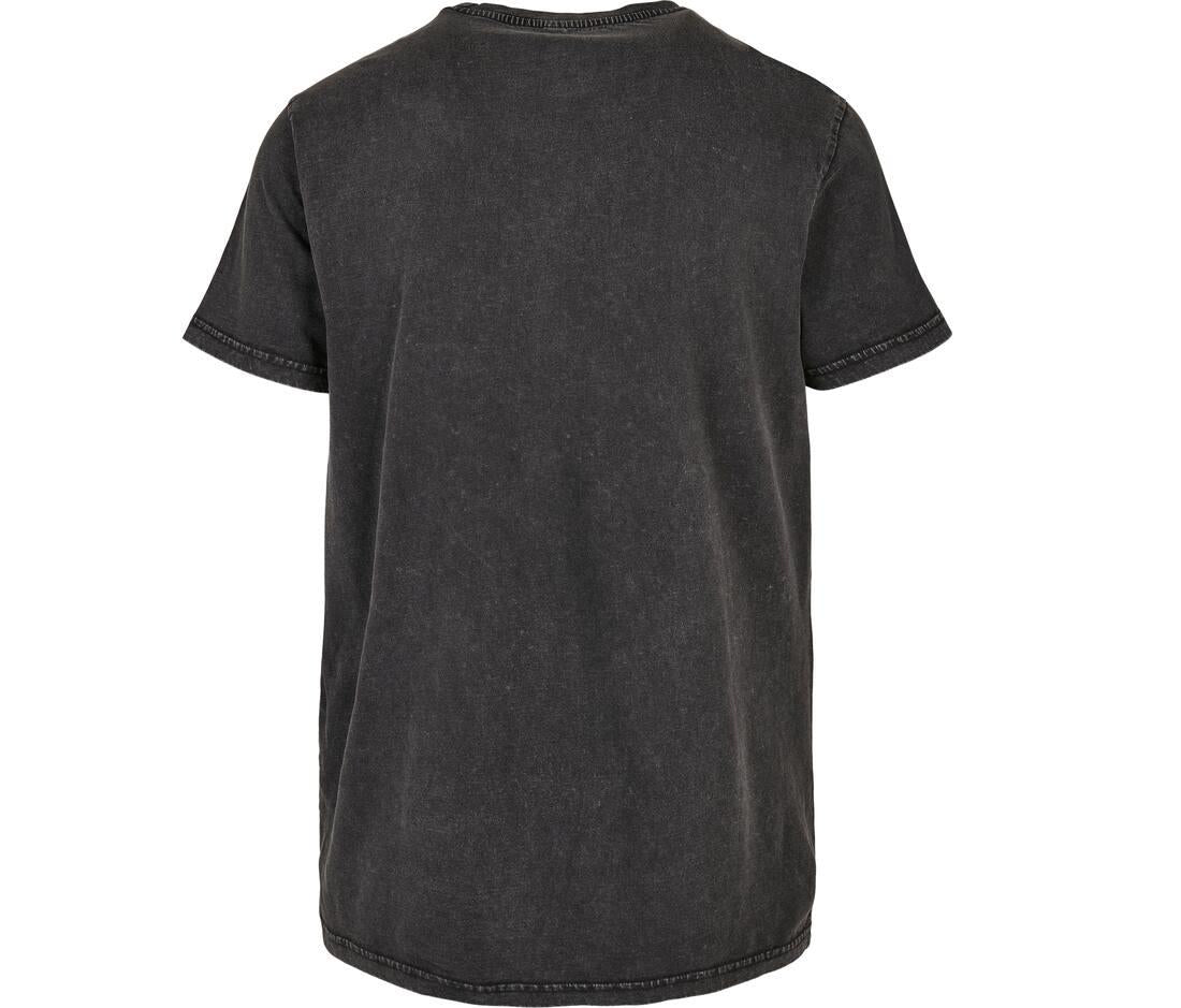 Build Your Brand Acid Washed Round Neck T-shirt