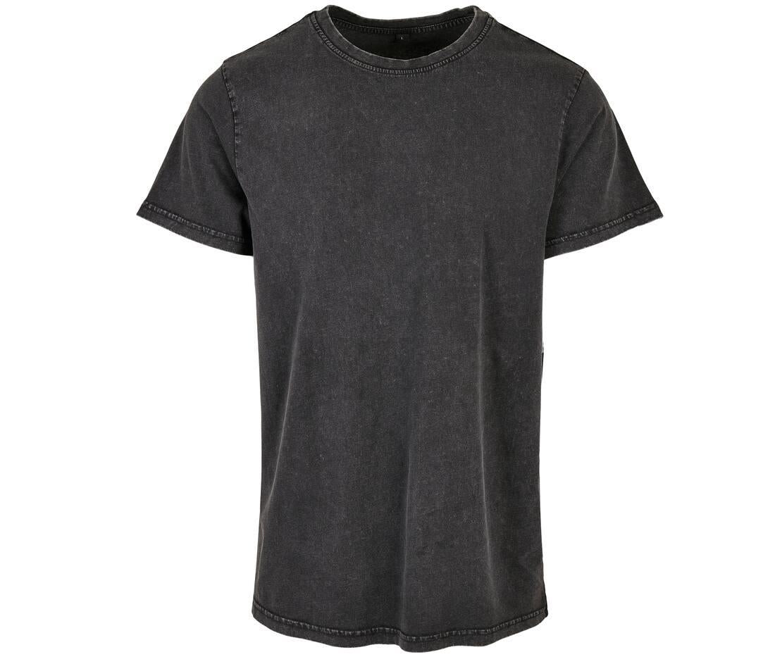 Build Your Brand Acid Washed Round Neck T-shirt