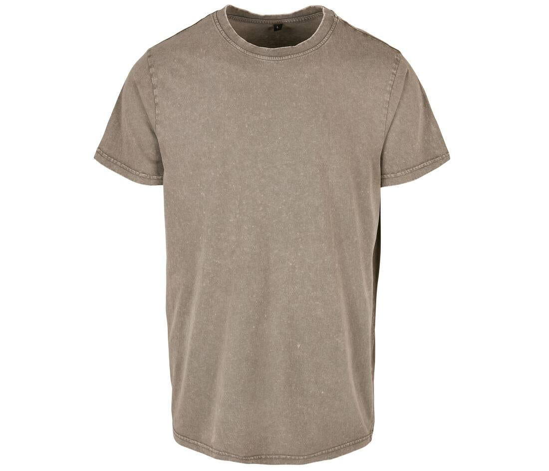 Build Your Brand Acid Washed Round Neck T-shirt