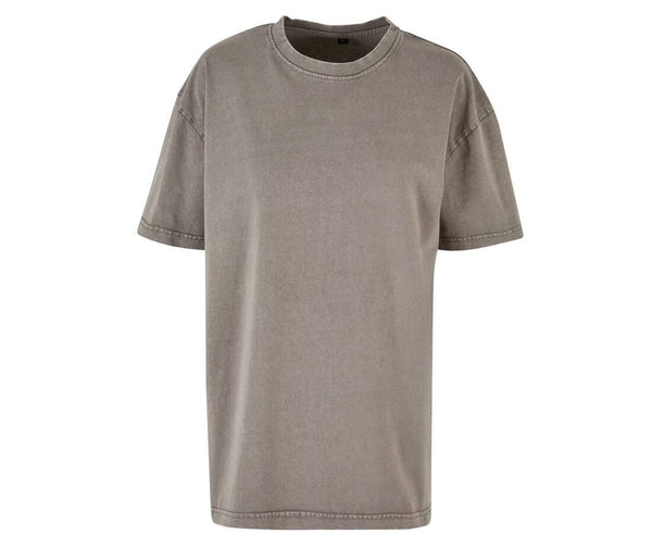 Build Your Brand Ladies Oversized Acid Wash T-shirt