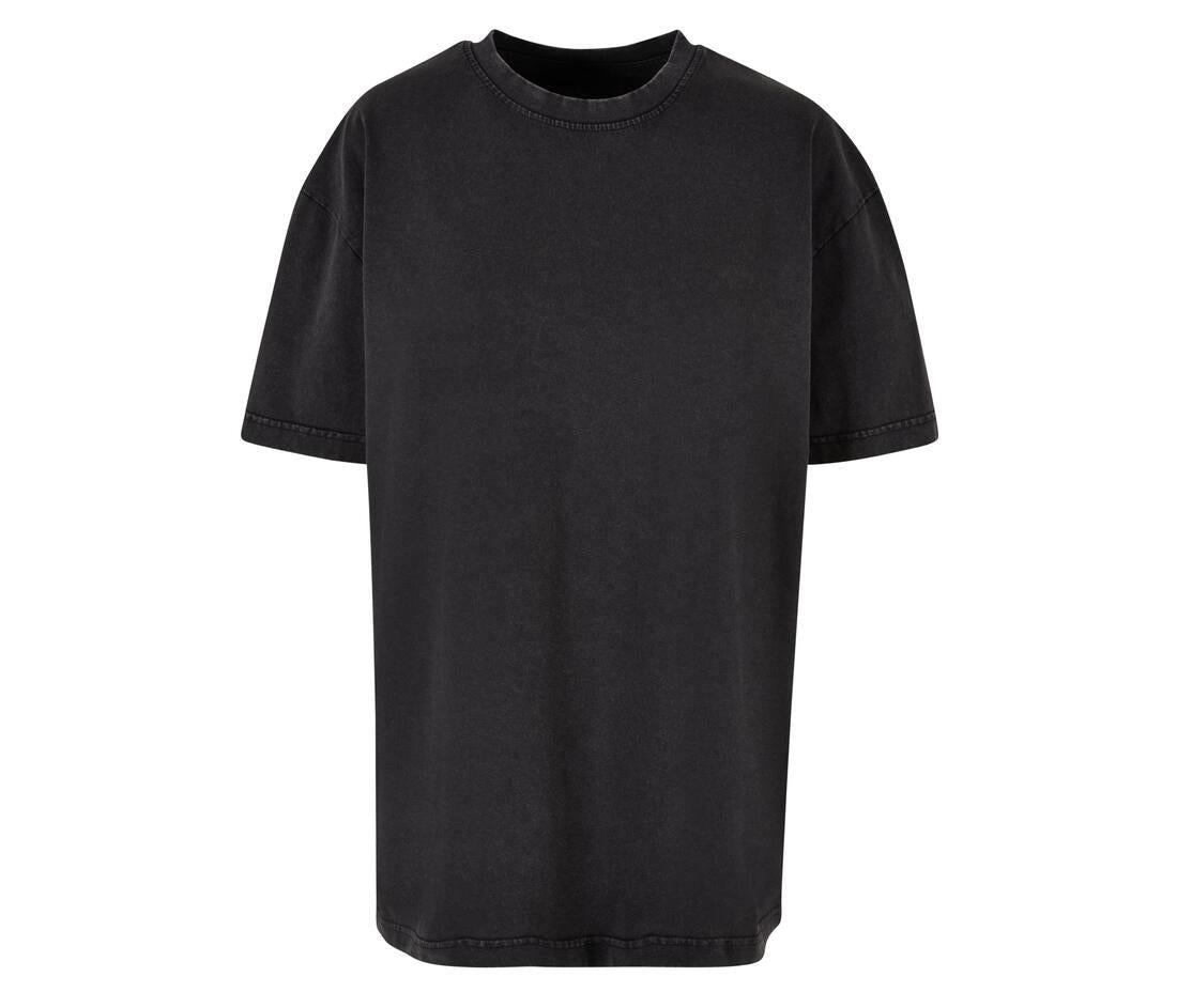 Build Your Brand Ladies Oversized Acid Wash T-shirt
