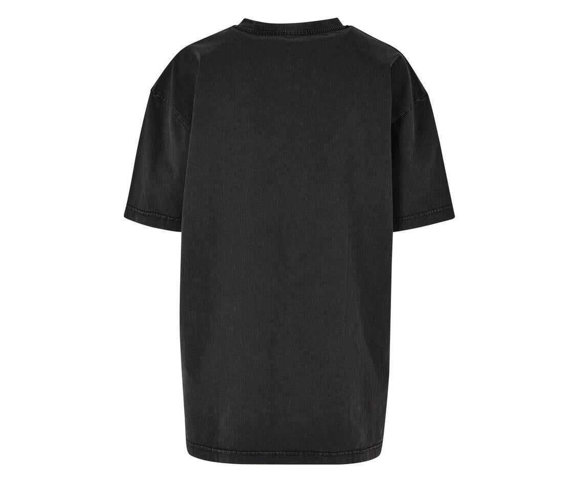 Build Your Brand Ladies Oversized Acid Wash T-shirt
