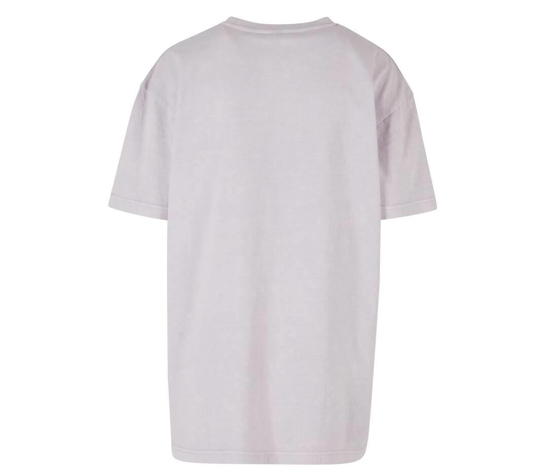 Build Your Brand Ladies Oversized Acid Wash T-shirt