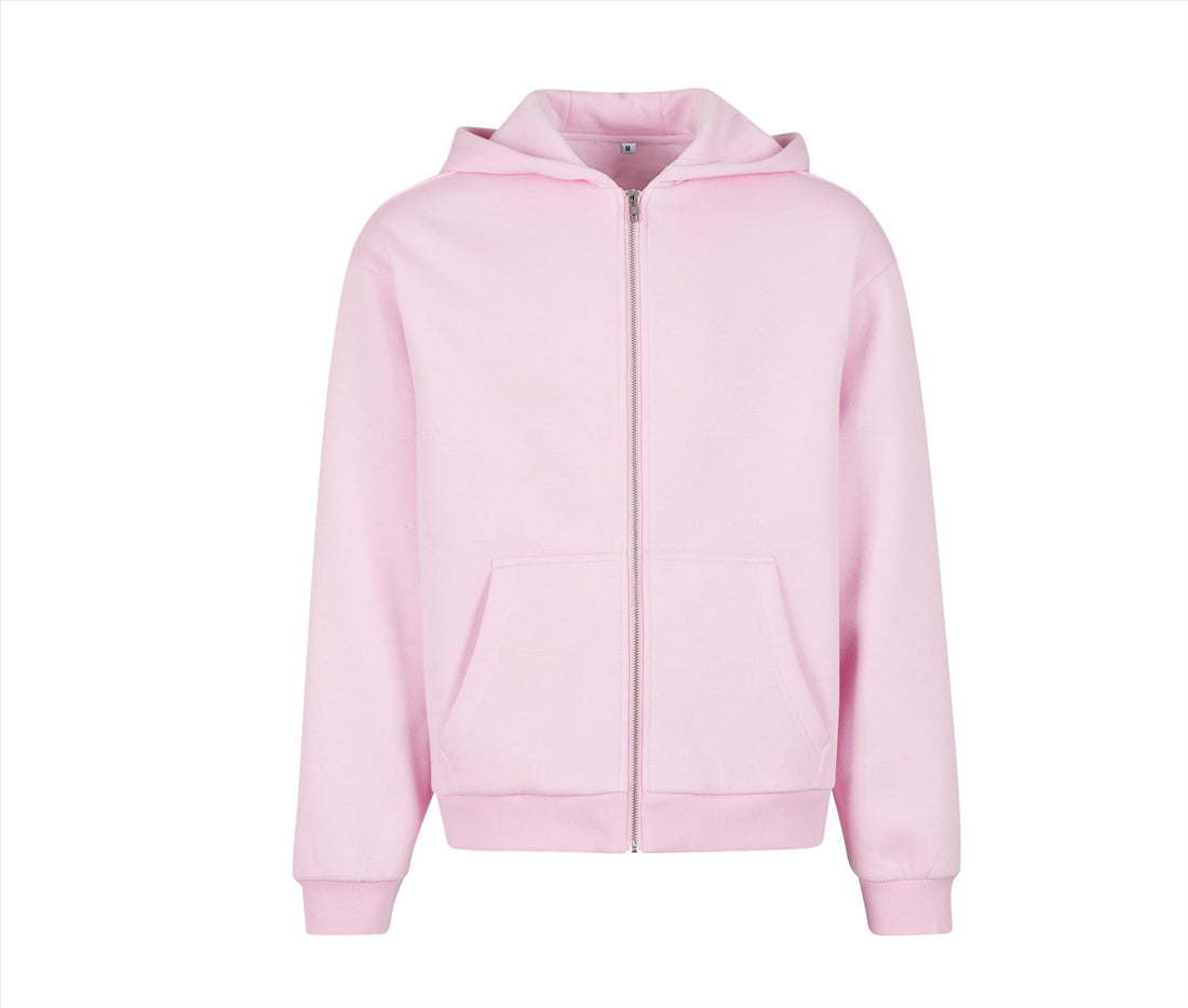 Build Your Brand Fluffy Zip Hoodie