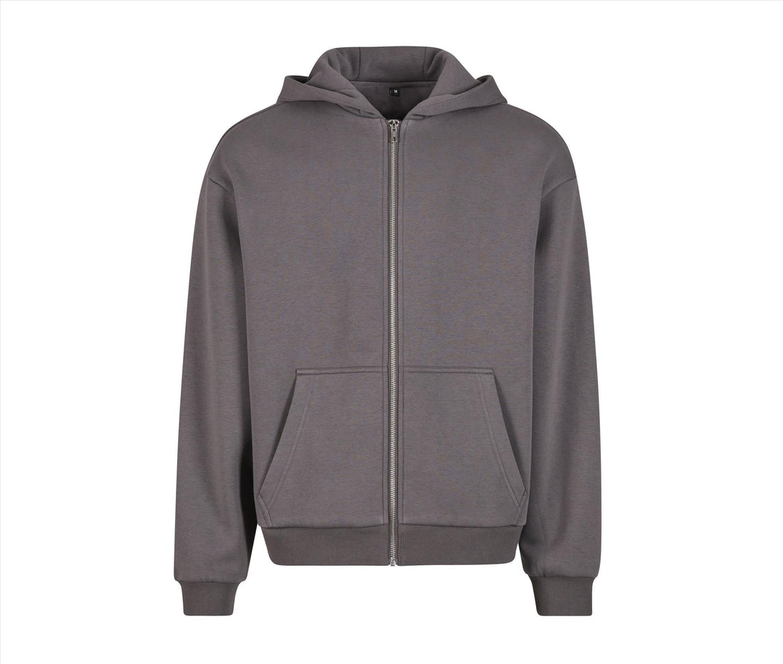 Build Your Brand Fluffy Zip Hoodie