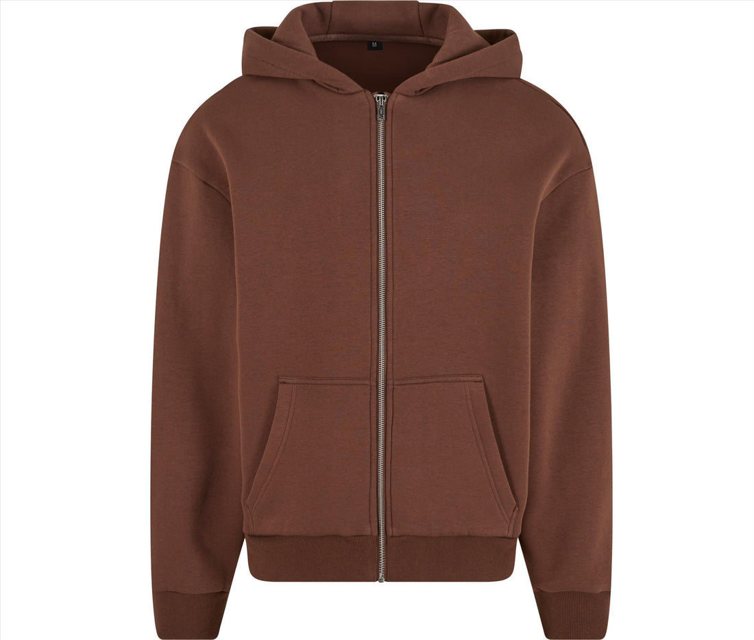 Build Your Brand Fluffy Zip Hoodie