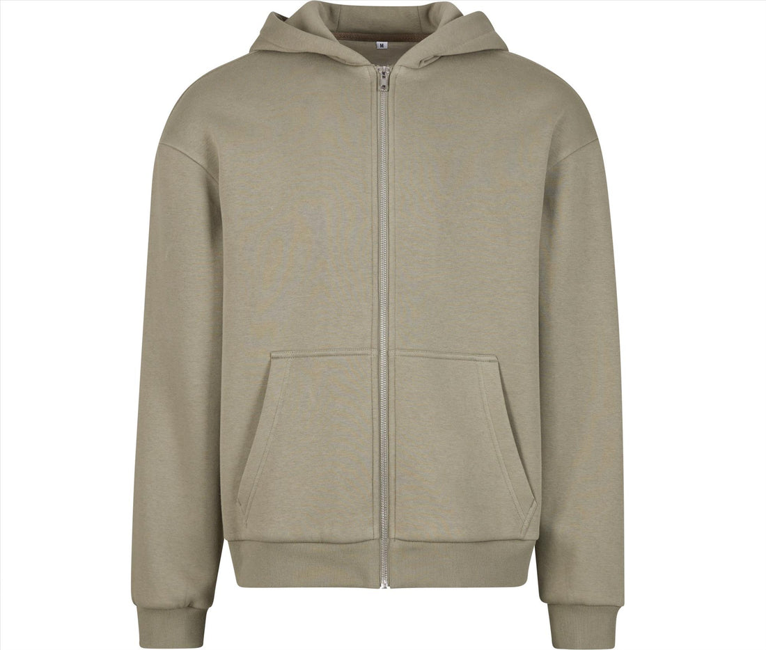 Build Your Brand Fluffy Zip Hoodie