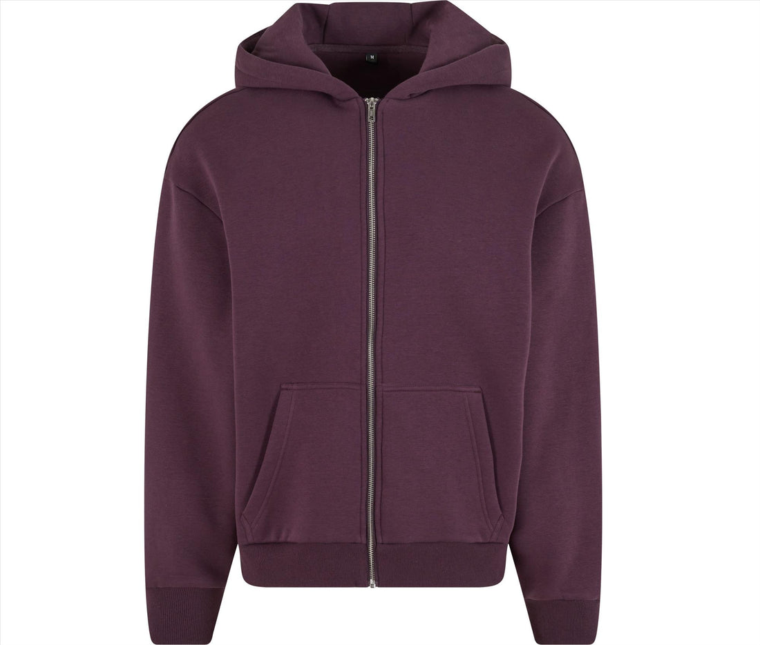Build Your Brand Fluffy Zip Hoodie