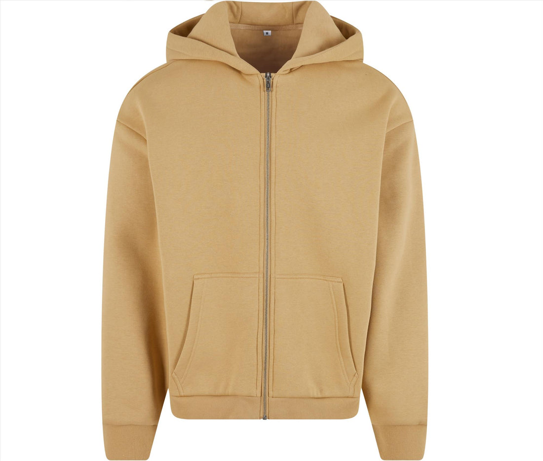 Build Your Brand Fluffy Zip Hoodie