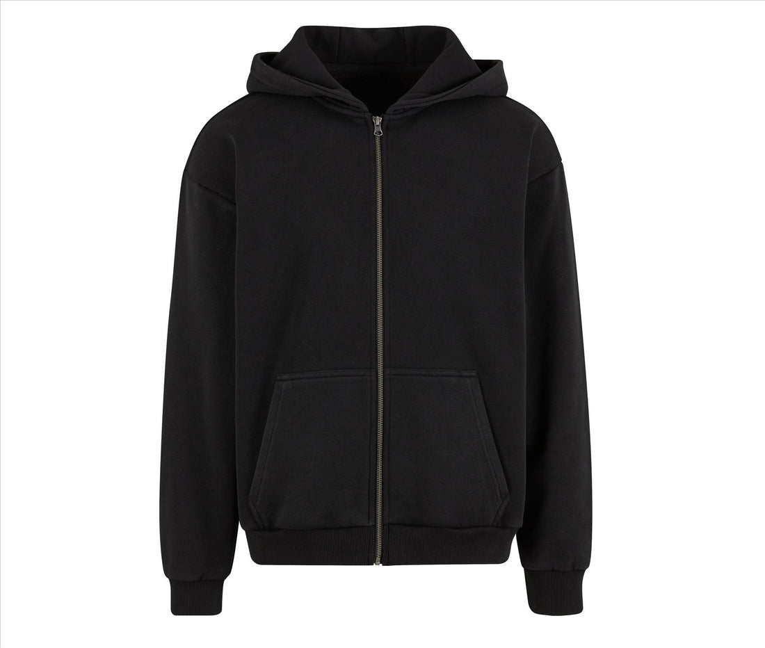 Build Your Brand Stonewash Heavy Zip Hoodie
