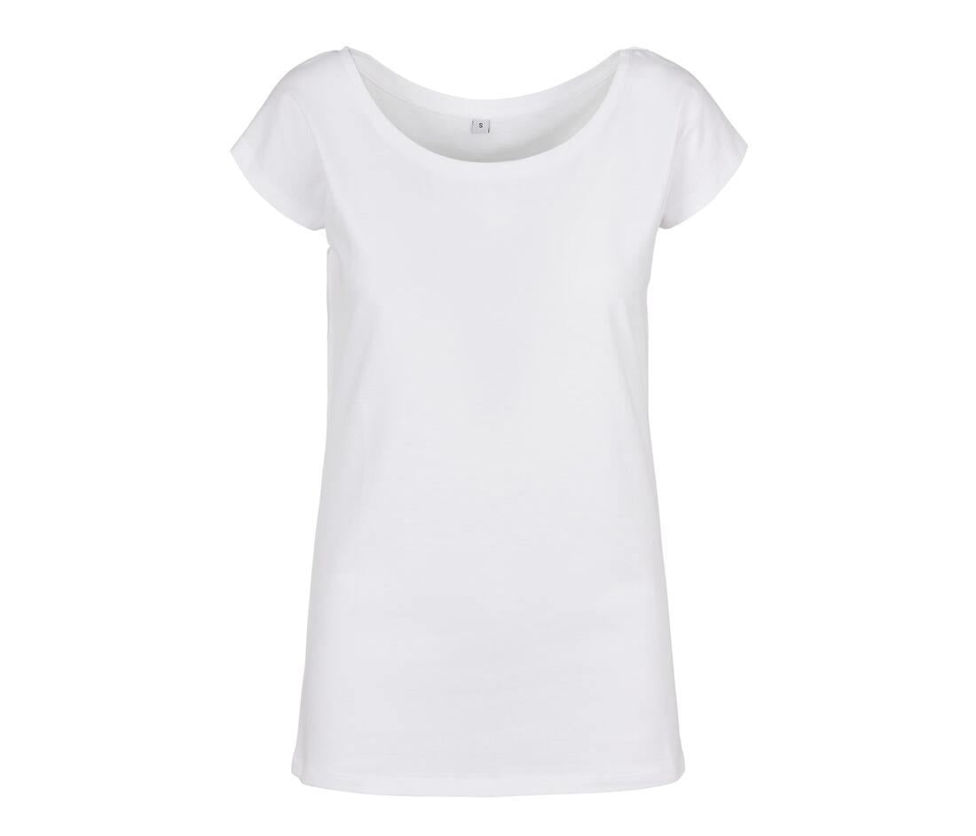 Build Your Brand Ladies Wide Neck T-shirt
