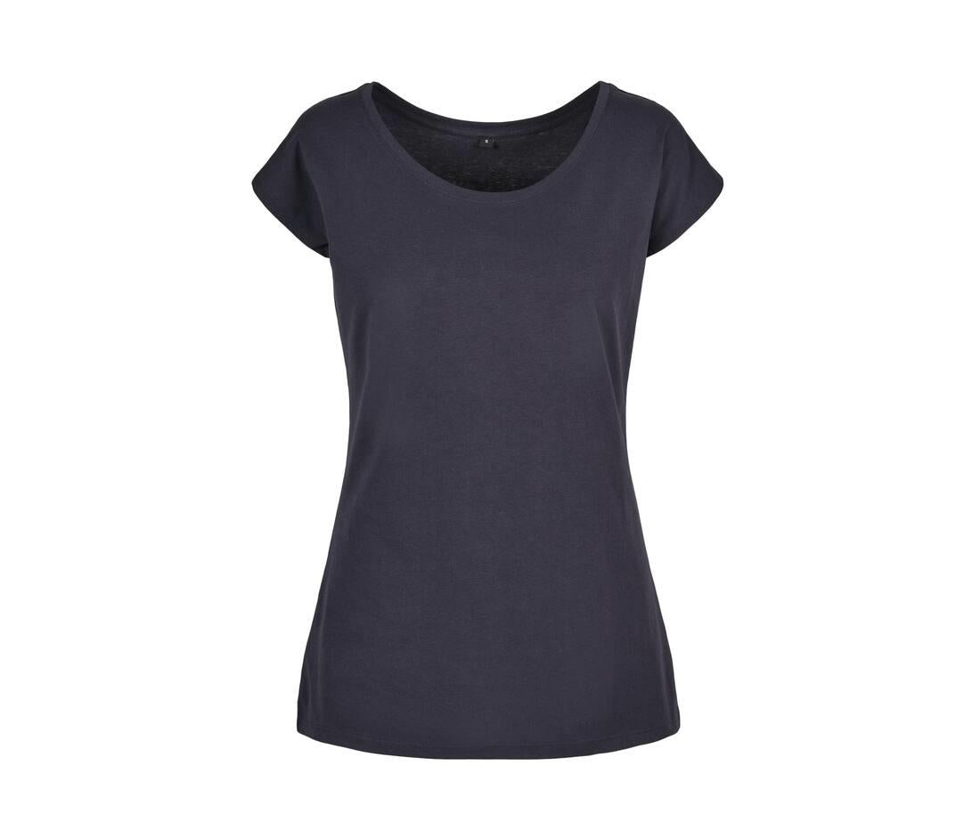 Build Your Brand Ladies Wide Neck T-shirt