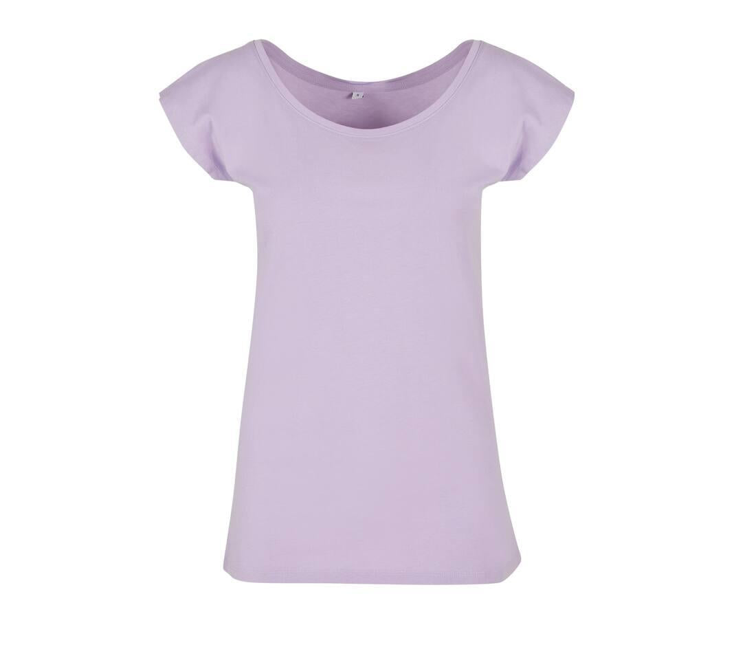 Build Your Brand Ladies Wide Neck T-shirt