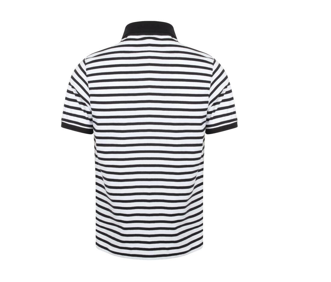 Front Row Striped Jersey Polo Shirt