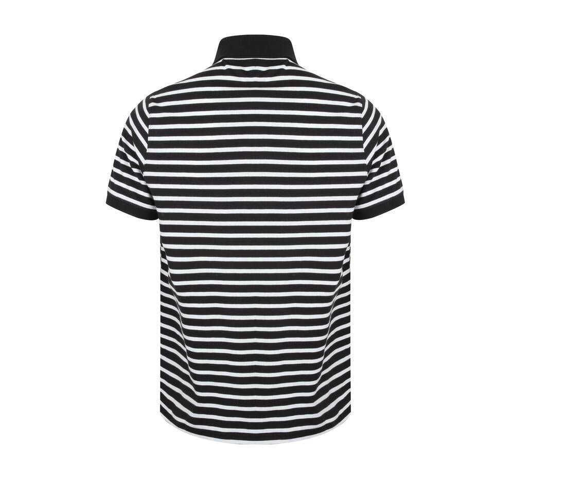 Front Row Striped Jersey Polo Shirt