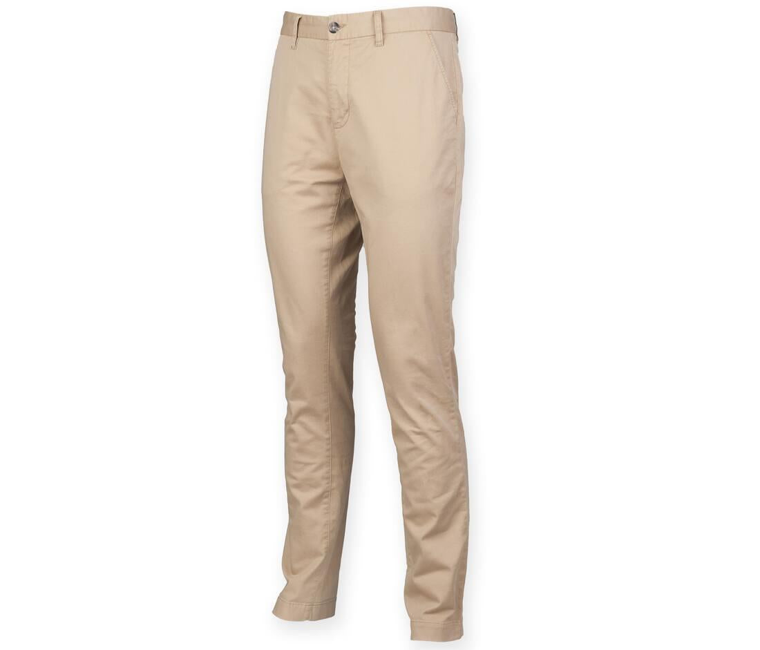 Front Row Mens Stretch Chino Trousers