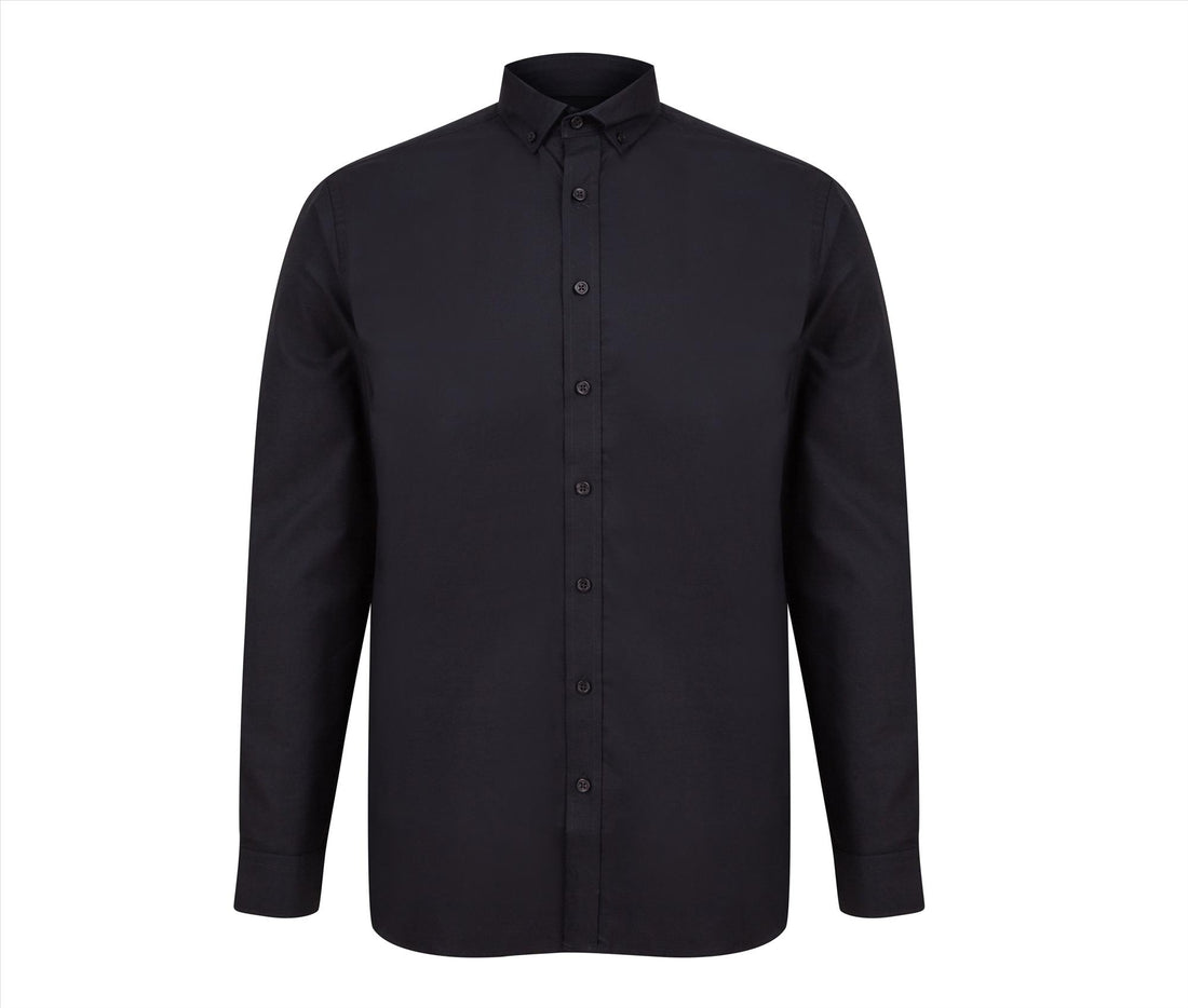 Henbury Modern Oxford Long Sleeved Shirt - Classic Fit