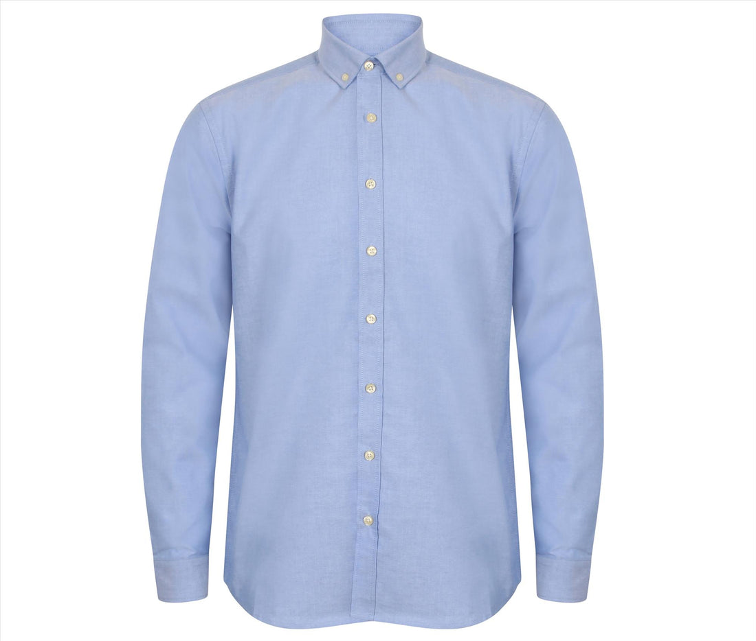 Henbury Modern Oxford Long Sleeved Shirt - Classic Fit