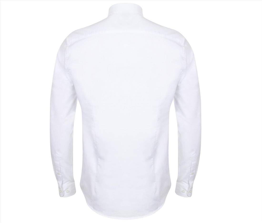 Henbury Modern Oxford Long Sleeved Shirt - Slim Fit