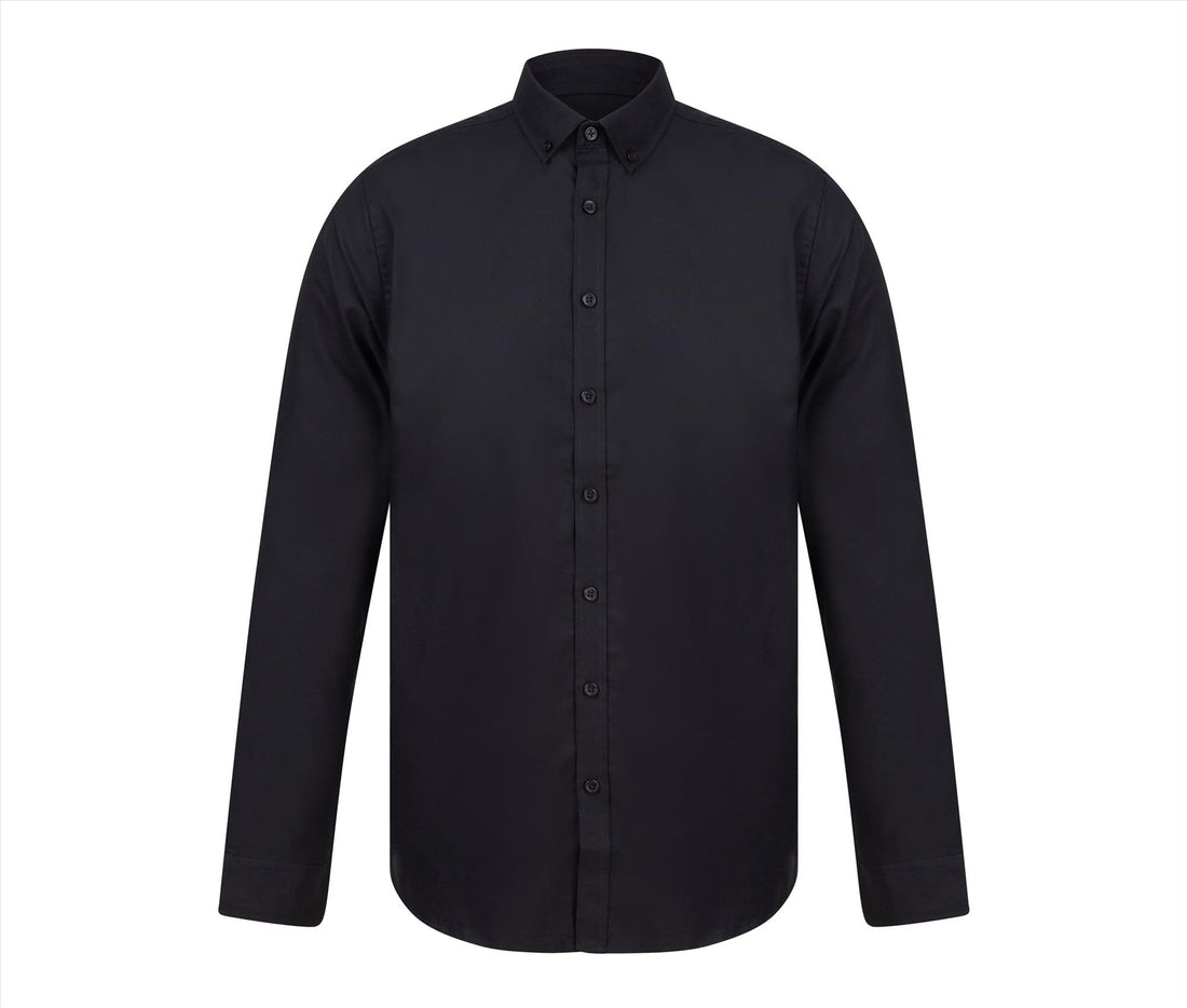 Henbury Modern Oxford Long Sleeved Shirt - Slim Fit