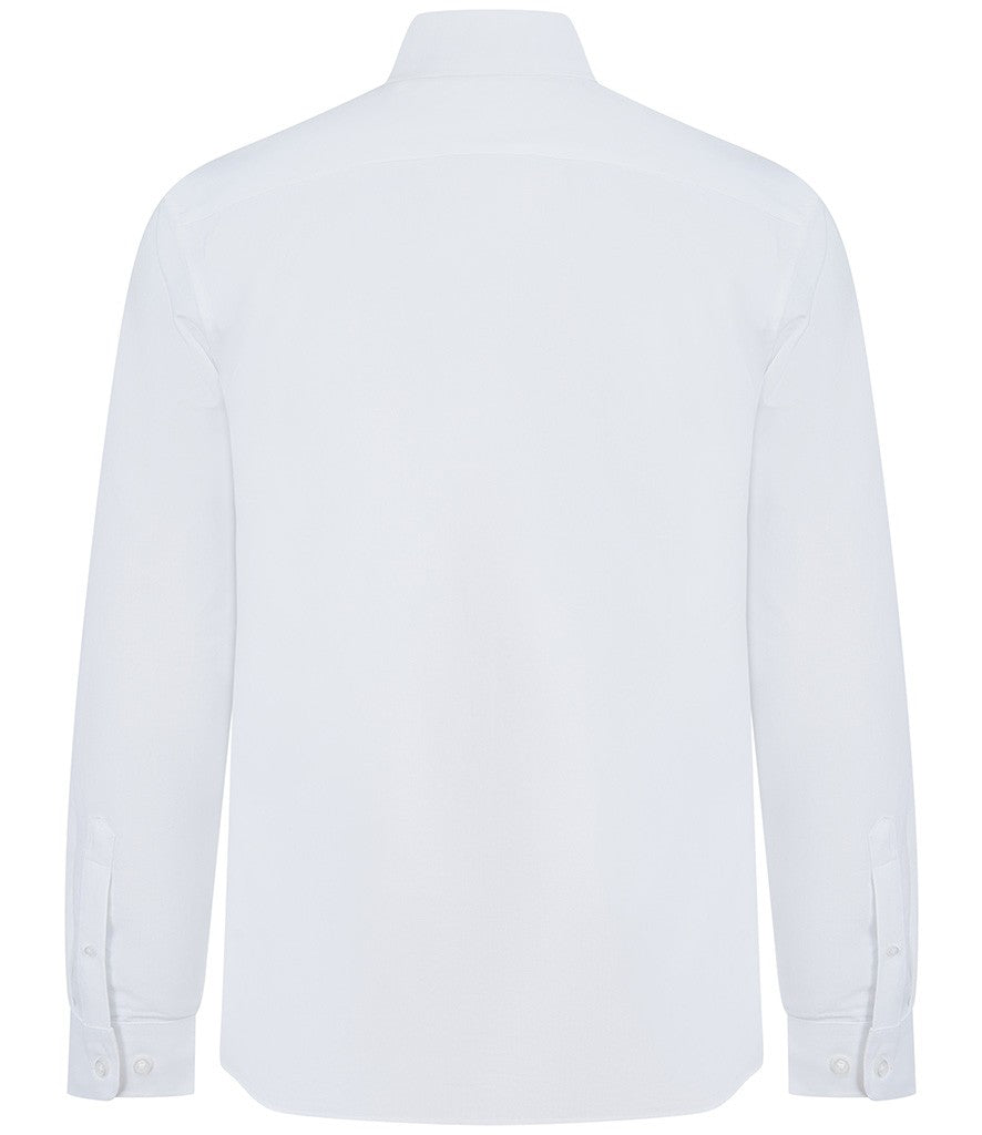 Henbury Men's Long Sleeved 'cotton Feel' Coolplus® Shirt
