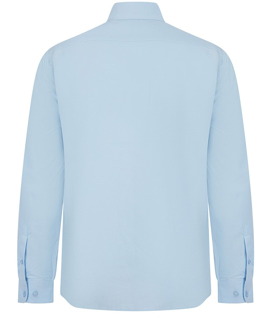 Henbury Men's Long Sleeved 'cotton Feel' Coolplus® Shirt