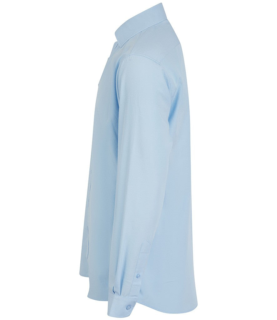 Henbury Men's Long Sleeved 'cotton Feel' Coolplus® Shirt