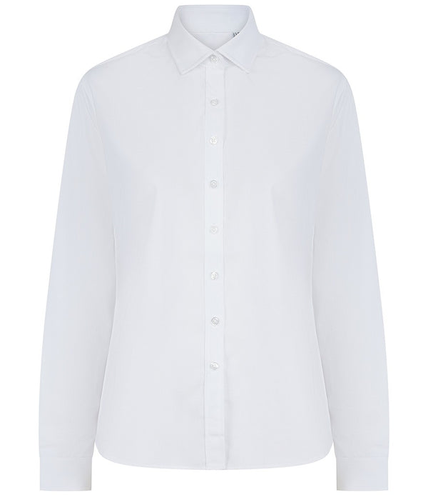 Henbury Ladies' Long Sleeved 'cotton Feel' Coolplus® Shirt