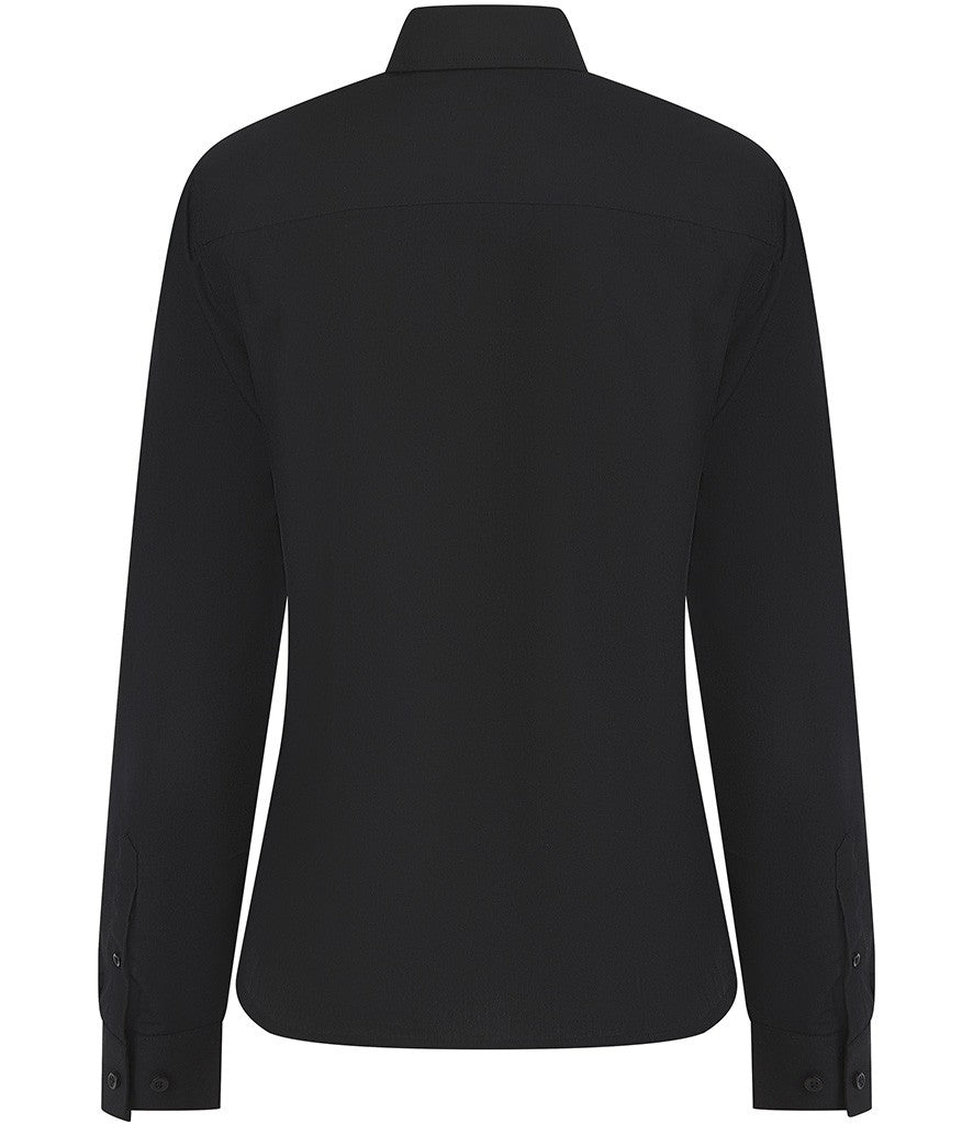 Henbury Ladies' Long Sleeved 'cotton Feel' Coolplus® Shirt