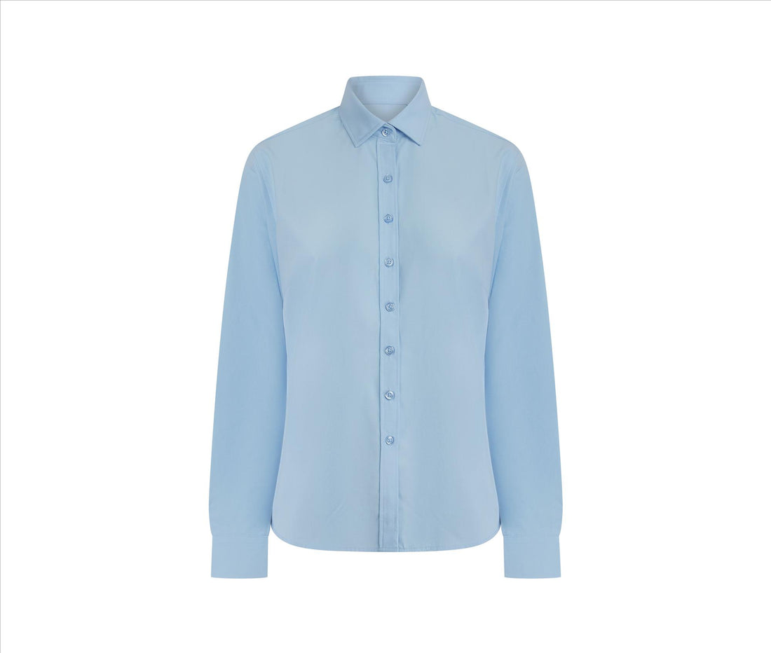 Henbury Ladies' Long Sleeved 'cotton Feel' Coolplus® Shirt
