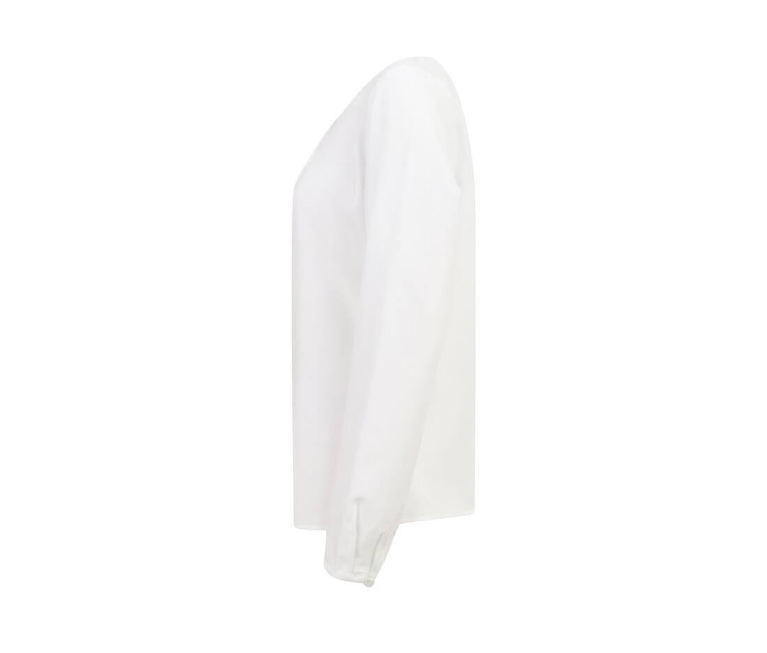 Henbury Ladies' Pleat Front Long Sleeved Blouse