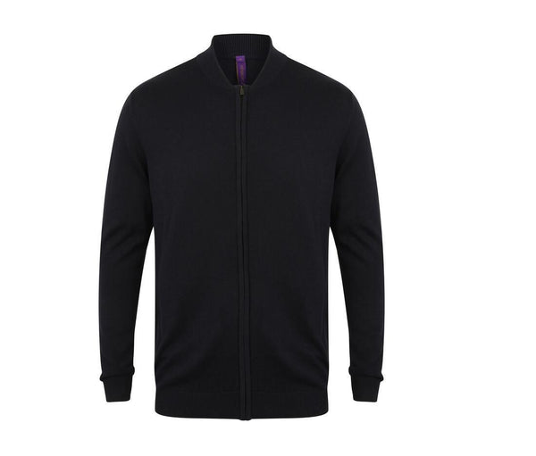 Henbury Unisex Knitted Bomber Jacket