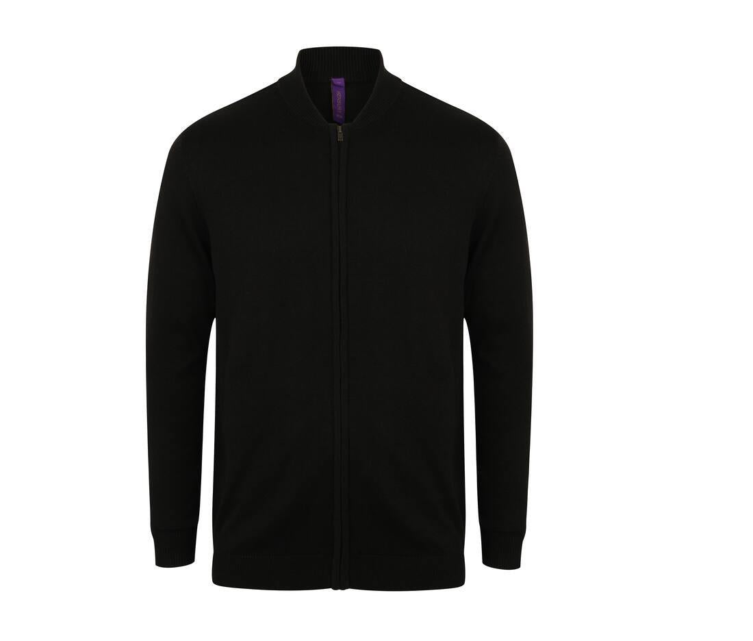 Henbury Unisex Knitted Bomber Jacket