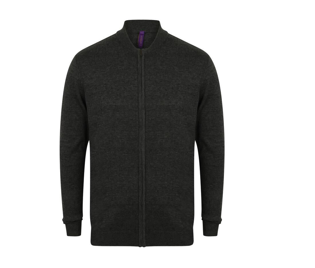 Henbury Unisex Knitted Bomber Jacket