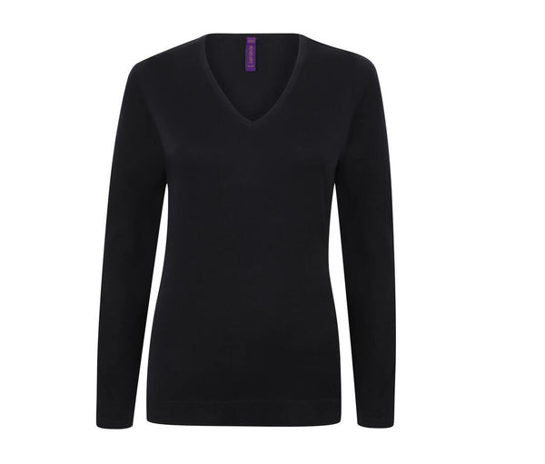 Henbury Ladies' V-neck Jumper
