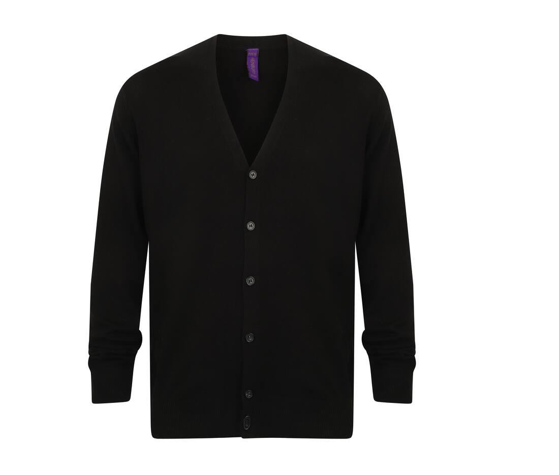 Henbury Men's V Button Cardigan