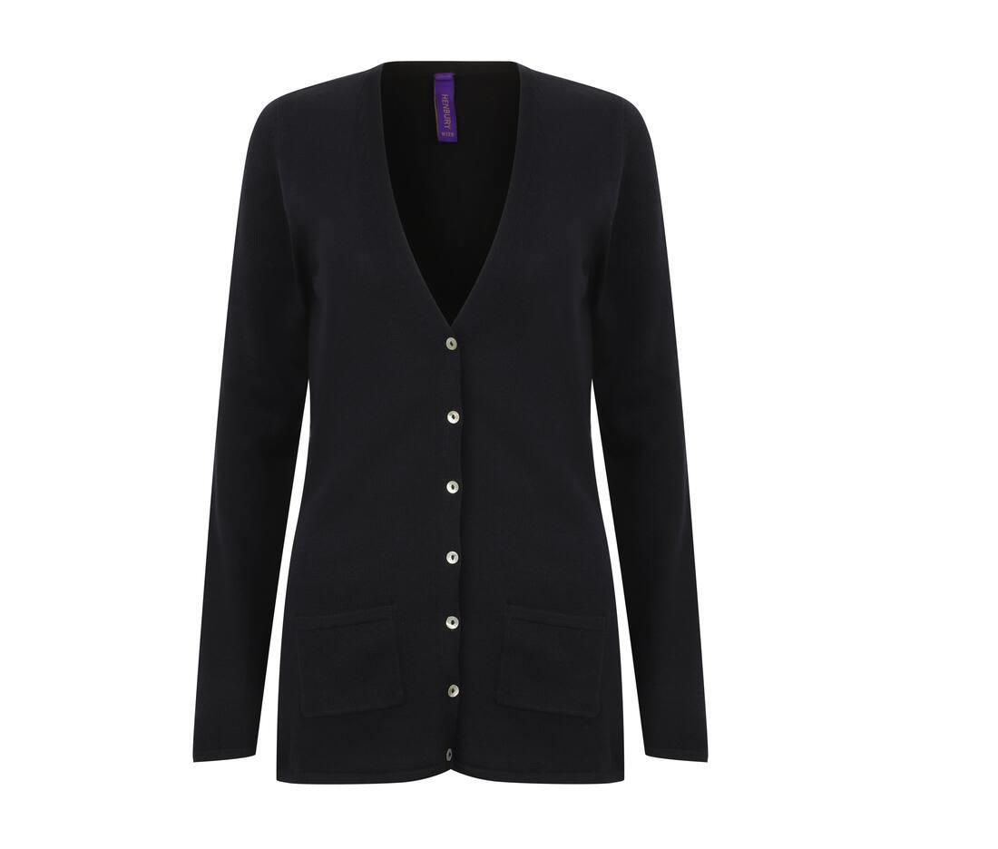 Henbury Ladies V Button Cardigan