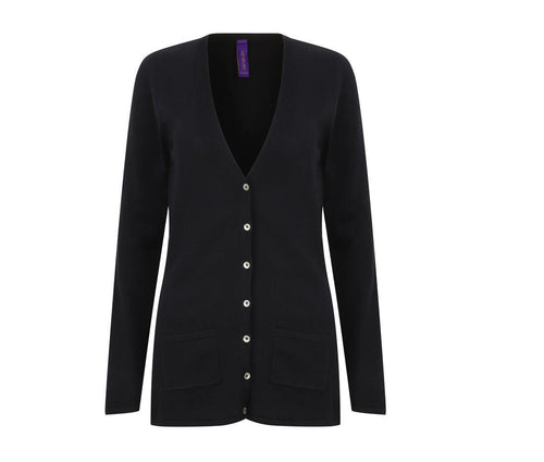 Henbury Ladies V Button Cardigan