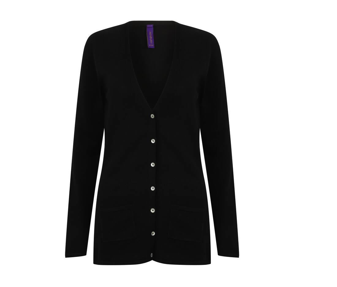 Henbury Ladies V Button Cardigan
