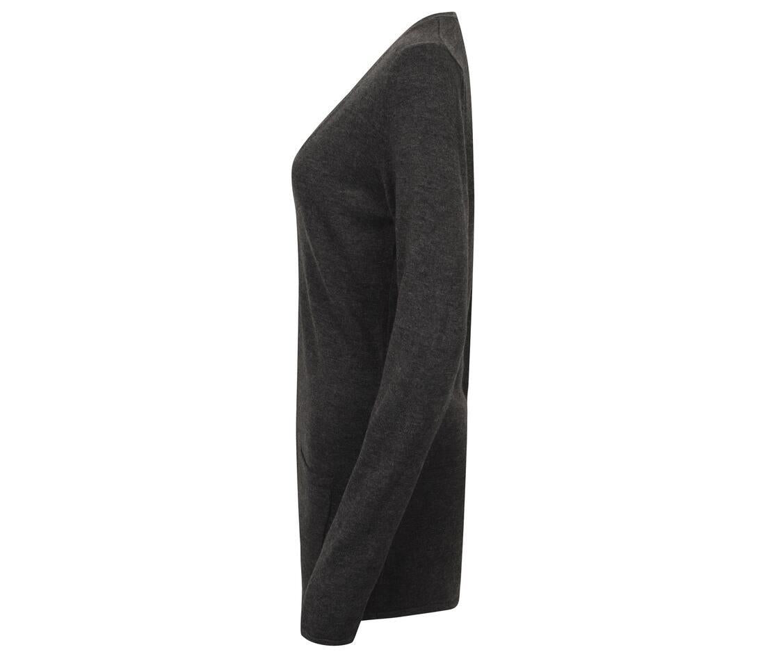 Henbury Ladies V Button Cardigan