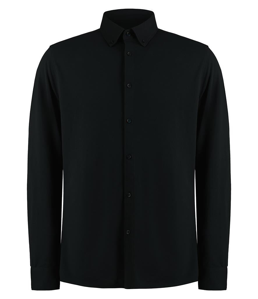 Kustom Kit Long Sleeve Superwash® 60°c Piqué Shirt
