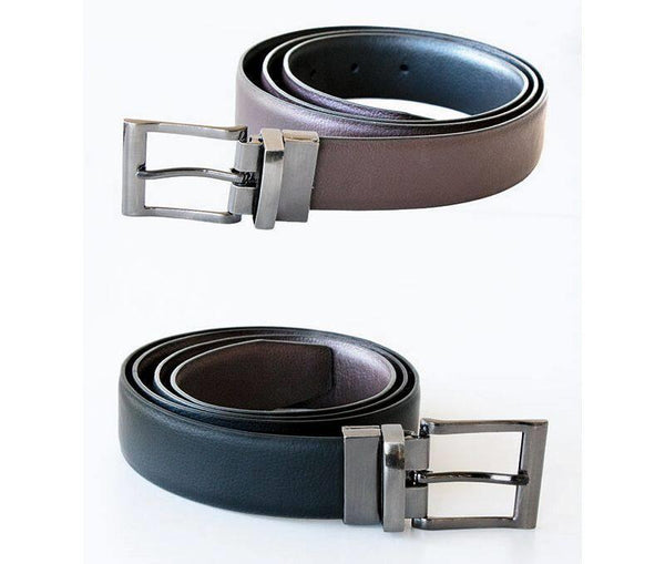 Elegant Two-color Reversible Belt "schaffhausen