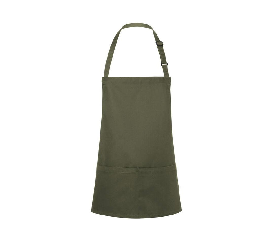 Short Bib Apron Basic With Buckle And Pocket