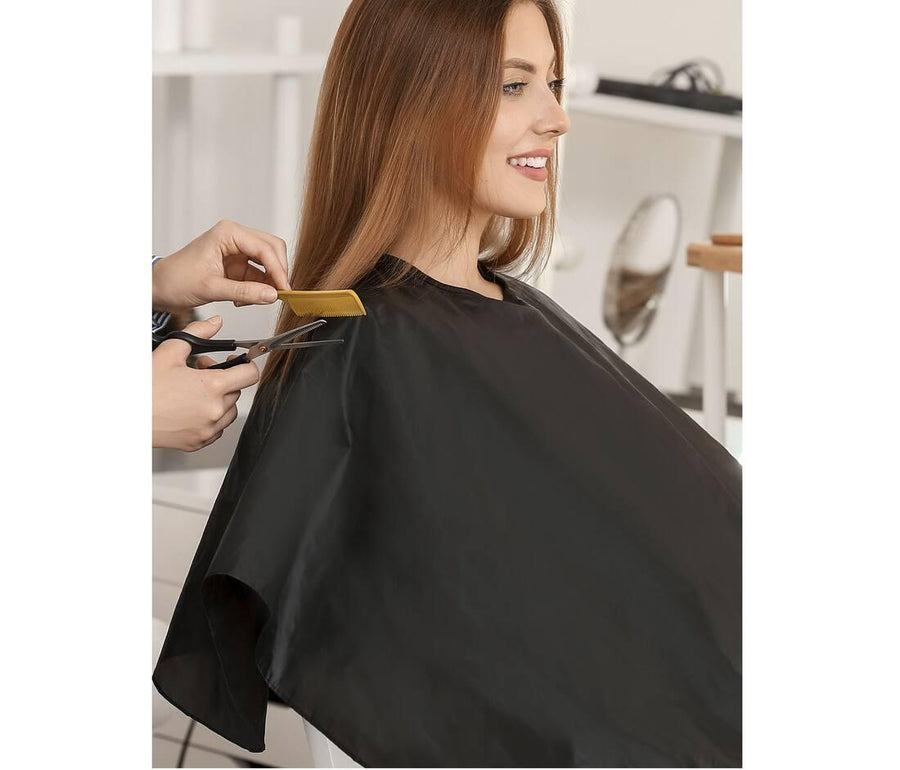 Water-repellent Hairdresser's Cape With Hand Grips