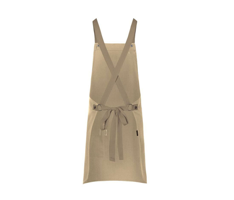 Bib Apron Urban-look With Cross Straps And Pocket